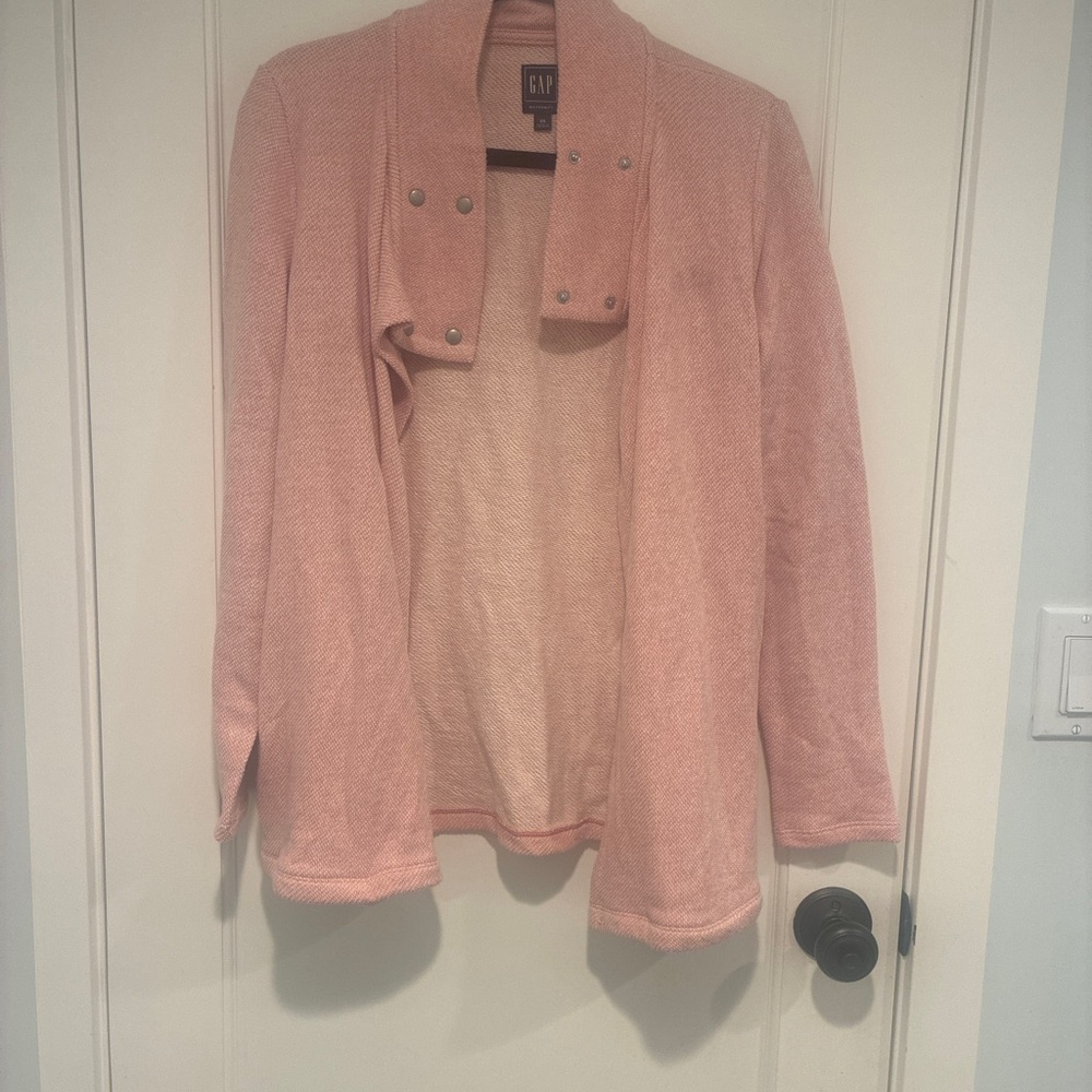 Chic and Versatile Pink GAP Maternity open Front Jacket